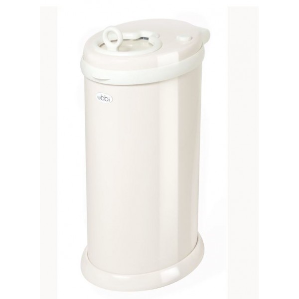 Ubbi: Κάδος για πάνες από ατσάλι με κλειδαριά ασφαλείας- Ivory (UB-10007)