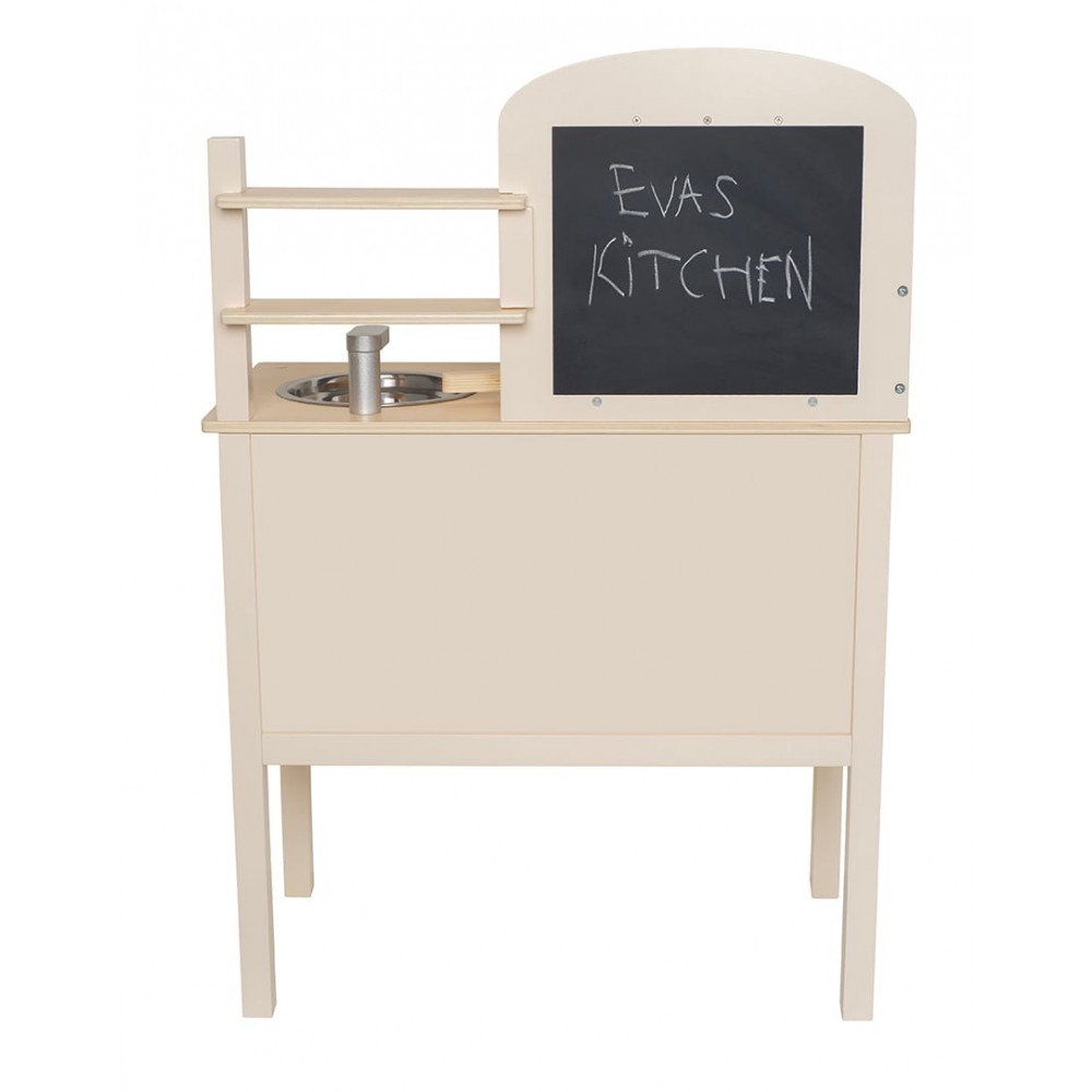 Jabadabado: Ξύλινη παιδική κουζίνα με κατσαρολικά Cream (JB-W7251)