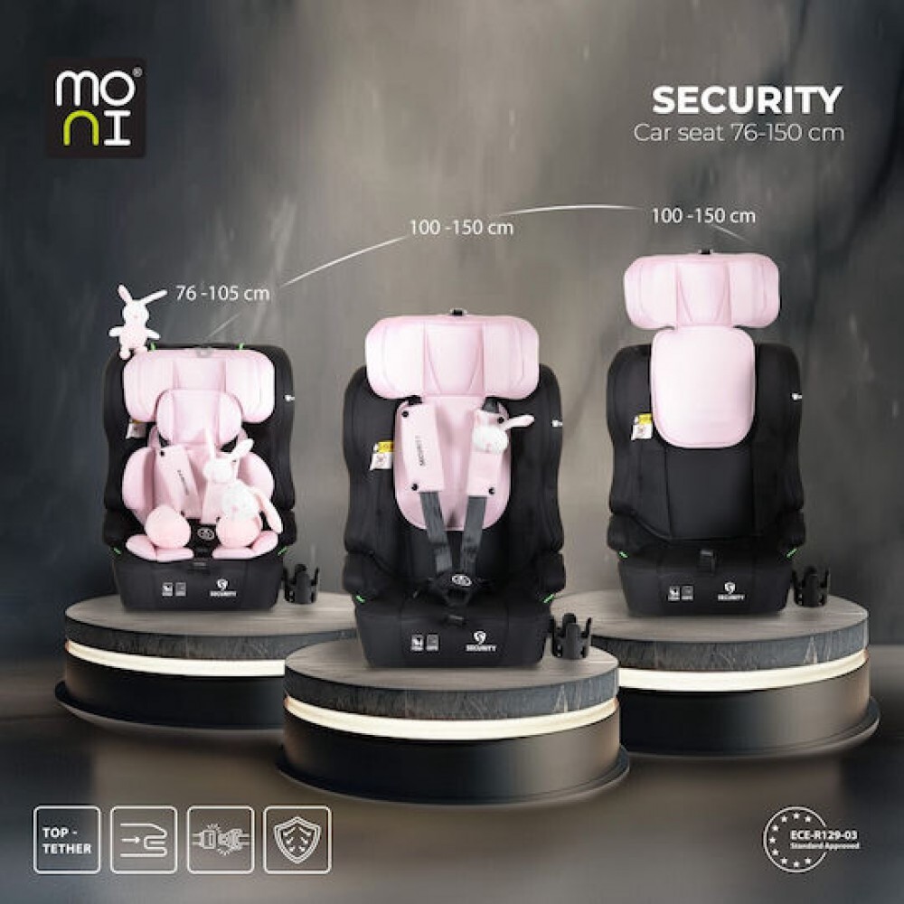 Cangaroo Κάθισμα Αυτοκινήτου Security Isofix i-Size Baby pink (3801005153299)