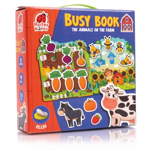 Roter Kafer Busy Book με Velcro Ζωάκια στη φάρμα (RK1170-02)