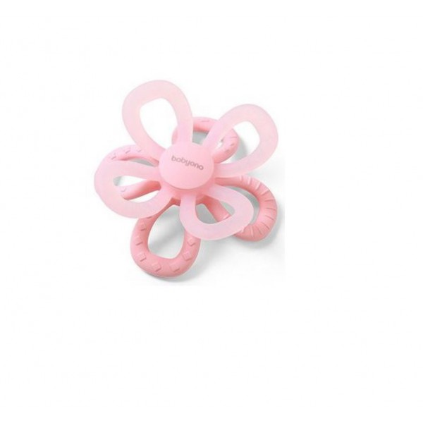 BabyOno: Μασητικό από μαλακή σιλικόνη - Flower Pink (BN1596/01)