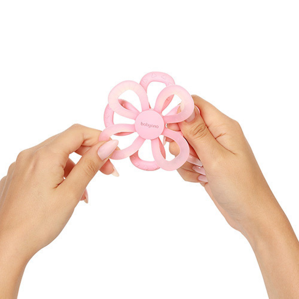 BabyOno: Μασητικό από μαλακή σιλικόνη - Flower Pink (BN1596/01) BabyOno: Μασητικό από μαλακή σιλικόνη - Flower Pink (BN1596/01)