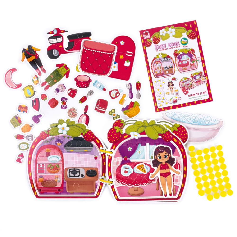 Roter Kafer Busy Book με Velcro Φραουλόσπιτο  (RK1170-01)