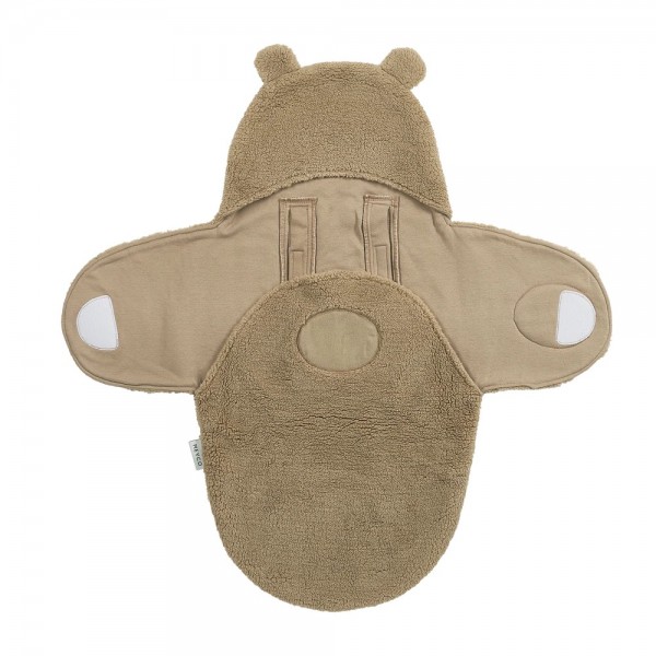 Meyco Wrap Κουβερτούλα Teddy για τη βόλτα Bear Brown (MEY-296.242.80.00)