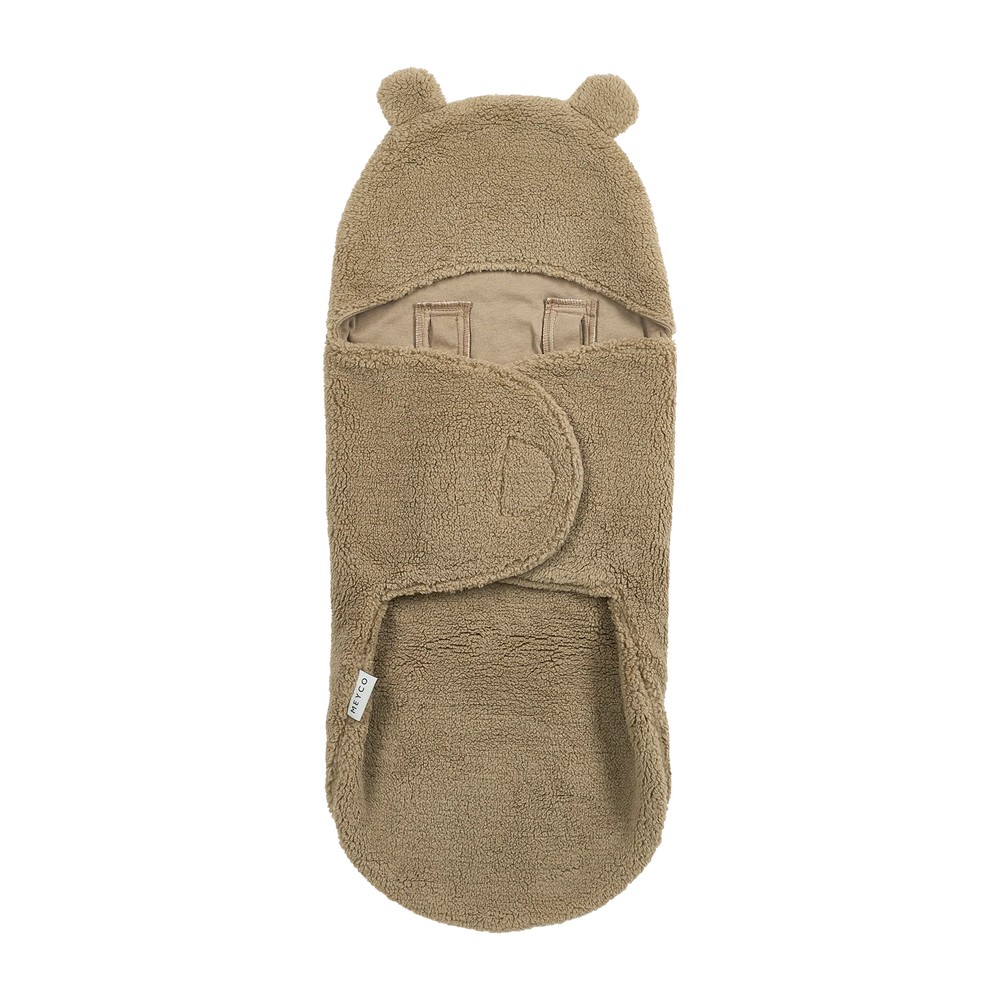 Meyco Wrap Κουβερτούλα Teddy για τη βόλτα Bear Brown (MEY-296.242.80.00)