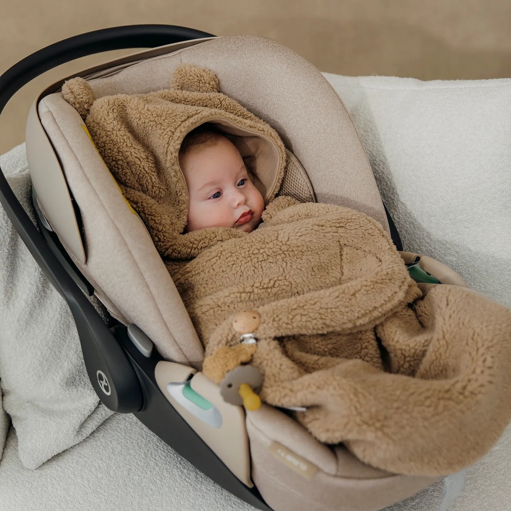 Meyco Wrap Κουβερτούλα Teddy για τη βόλτα Bear Brown (MEY-296.242.80.00)