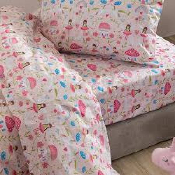 Palamaiki Home Σεντόνια Σετ 3 Τεμαχίων με Λάστιχο για Μονό Κρεββάτι Rainbow (MK772)