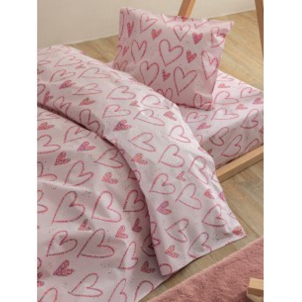 Palamaiki Home Σεντόνια Σετ 3 Τεμαχίων με Λάστιχο για Μονό Κρεββάτι Heaty (MK773)