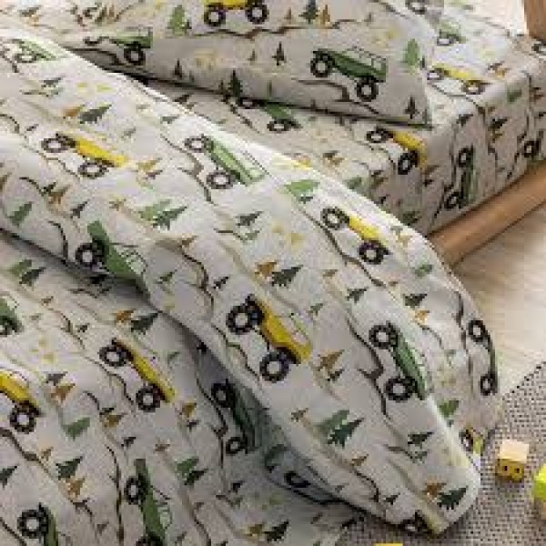 Palamaiki Home Σεντόνια Σετ 3 Τεμαχίων με Λάστιχο για Μονό Κρεββάτι Mountain (MK775)