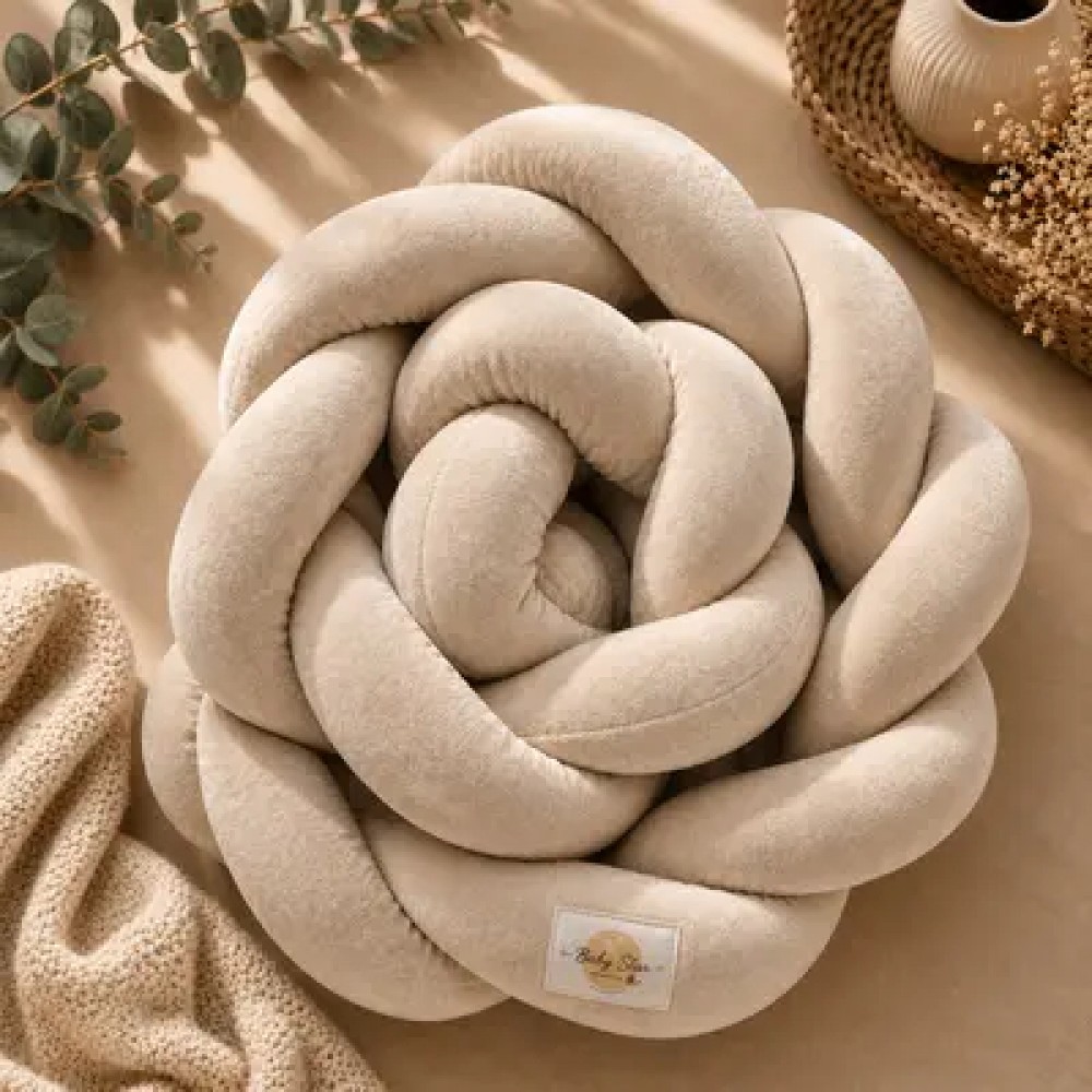 Baby Star  Πάντα Πλεξούδα Κρεβατιού Βελουτέ Μόκα 19x200cm ( Δ064.ΜΟΚΑ.XL)