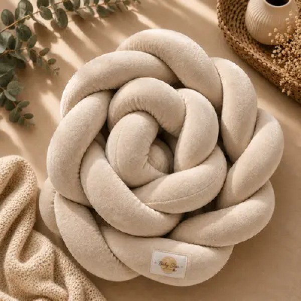 Baby Star  Πάντα Πλεξούδα Κρεβατιού Βελουτέ Μόκα 19x200cm ( Δ064.ΜΟΚΑ.XL)