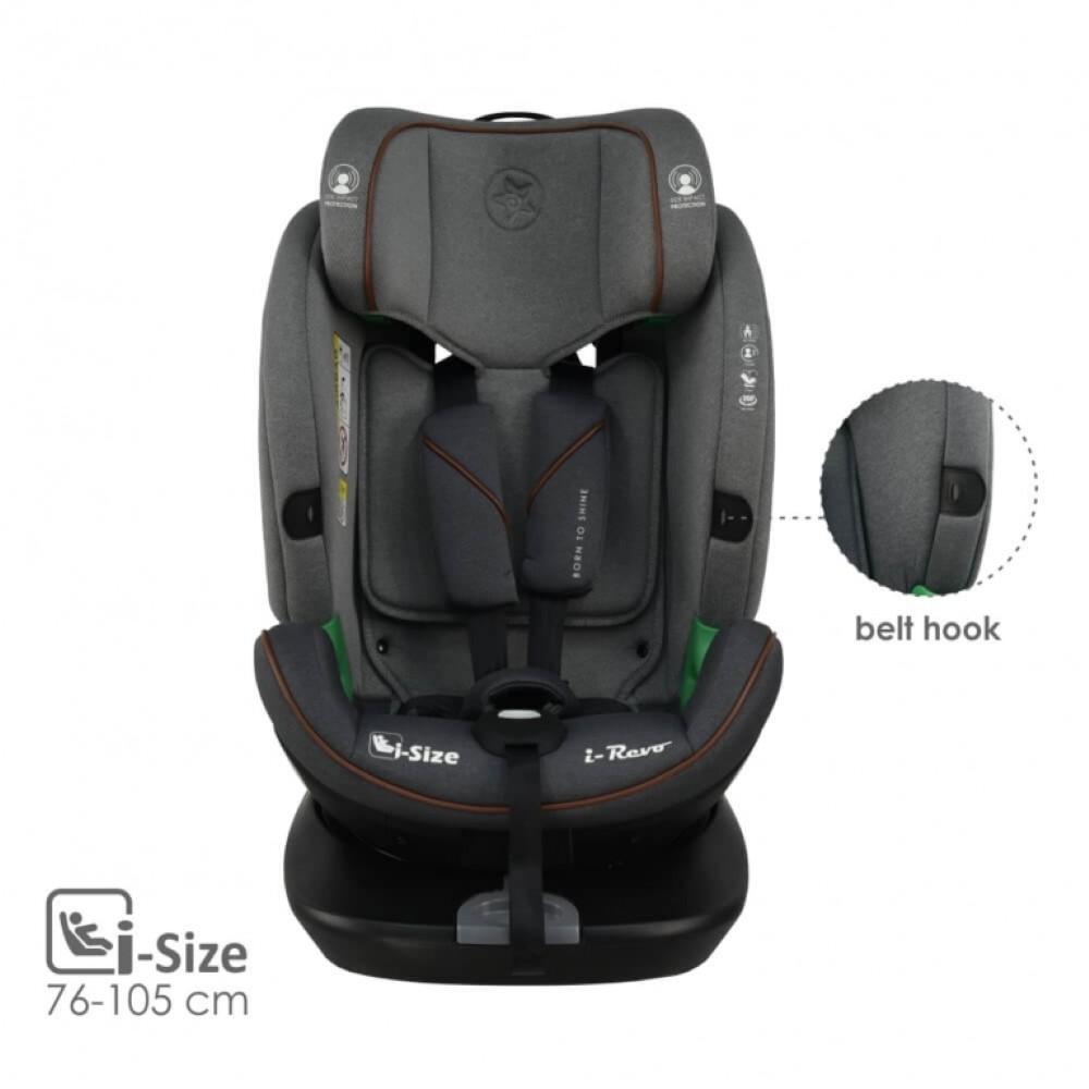 Bebestars Κάθισμα Αυτοκινήτου I-Revo Isofix i-Size 360° Grey (906-186) Bebestars Κάθισμα Αυτοκινήτου I-Revo Isofix i-Size 360° Grey (906-186)