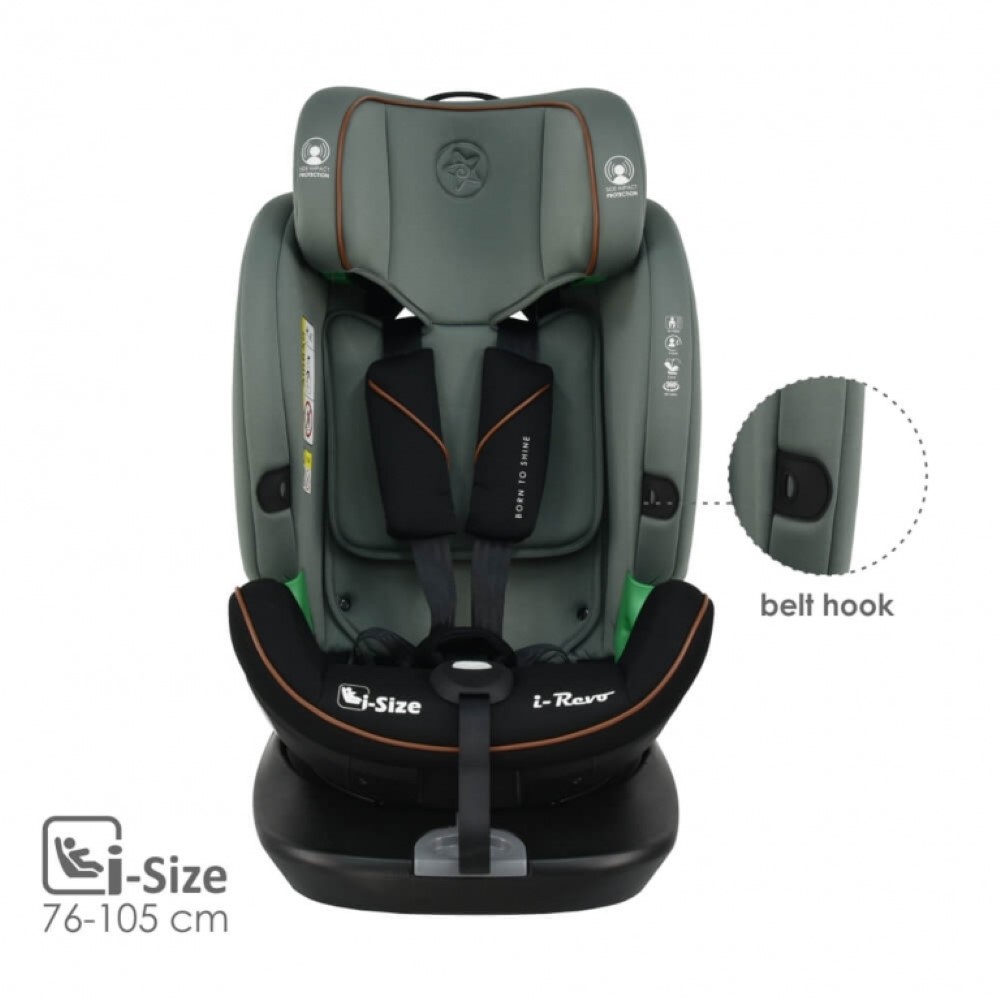 Bebestars Κάθισμα Αυτοκινήτου I-Revo Isofix i-Size 360° Olive ( 906-176) Bebestars Κάθισμα Αυτοκινήτου I-Revo Isofix i-Size 360° Olive ( 906-176)