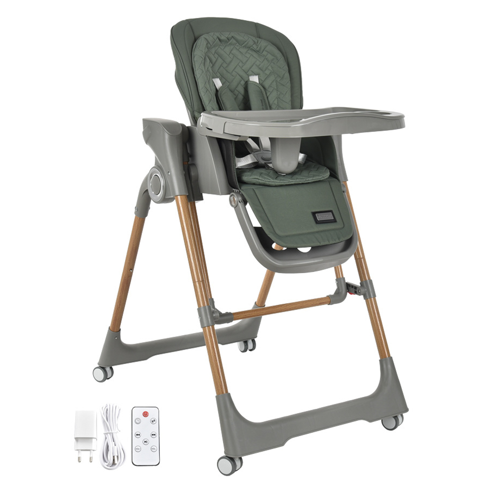 Bebestars Καρέκλακι  Φαγητού-Κούνια Ηλεκτρικό Serenna 2 in 1 Green (871-176)