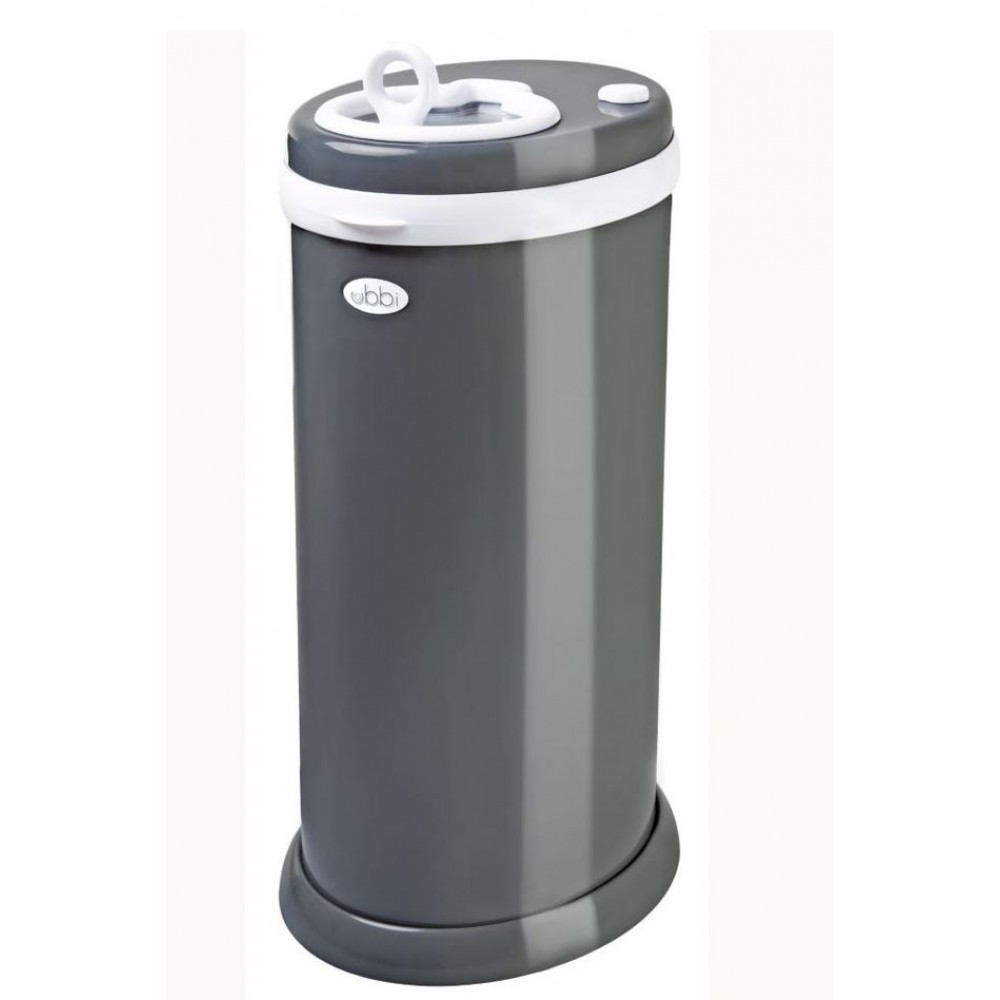 Ubbi: Κάδος για πάνες από ατσάλι με κλειδαριά ασφαλείας- Slate (UB-10030)