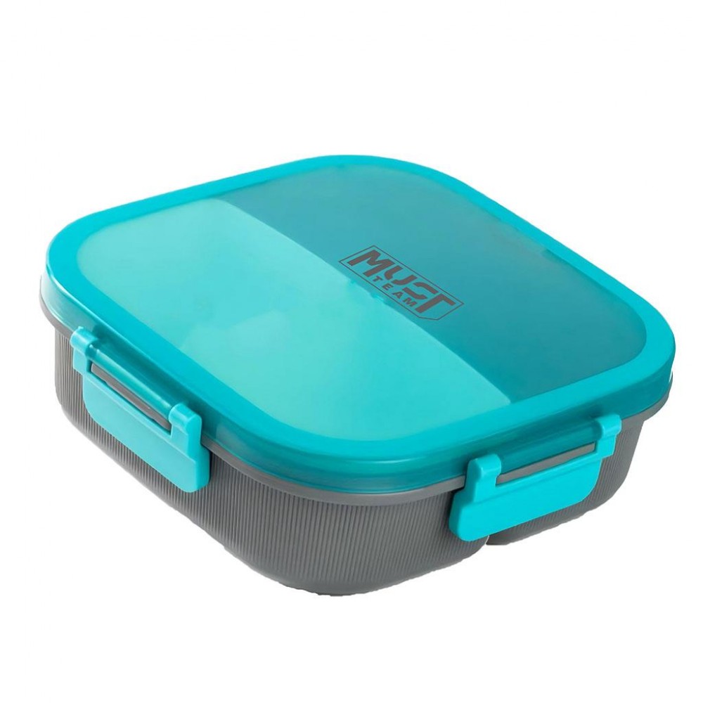 Must Πλαστικό Φαγητοδοχείο 1100ml PP με κουτάλι 19x19x6,3 εκ. Τιρκουαζ (000587534)