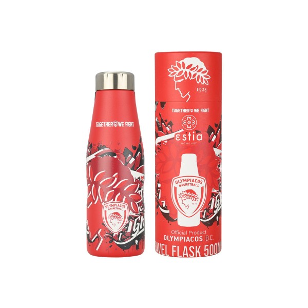 Estia Θερμός Travel Flask Olympiacos B.C Edition Together we fight 500ml (00-27162) Estia Θερμός Travel Flask Olympiacos B.C Edition Together we fight 500ml (00-27162)