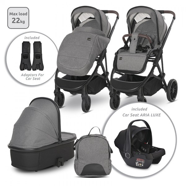 Lorelli Bertoni Σύστημα Mετακίνησης 3 σε 1 Aria Grey (10021772325C) Lorelli Bertoni Σύστημα Mετακίνησης 3 σε 1 Aria Grey (10021772325C)