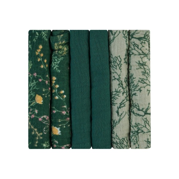 Kikka Boo Λαβέτες Ώμου από Μουσελίνα 6τμχ 30x30cm Secret Garden Green (31103010105) Kikka Boo Λαβέτες Ώμου από Μουσελίνα 6τμχ 30x30cm Secret Garden Green (31103010105)