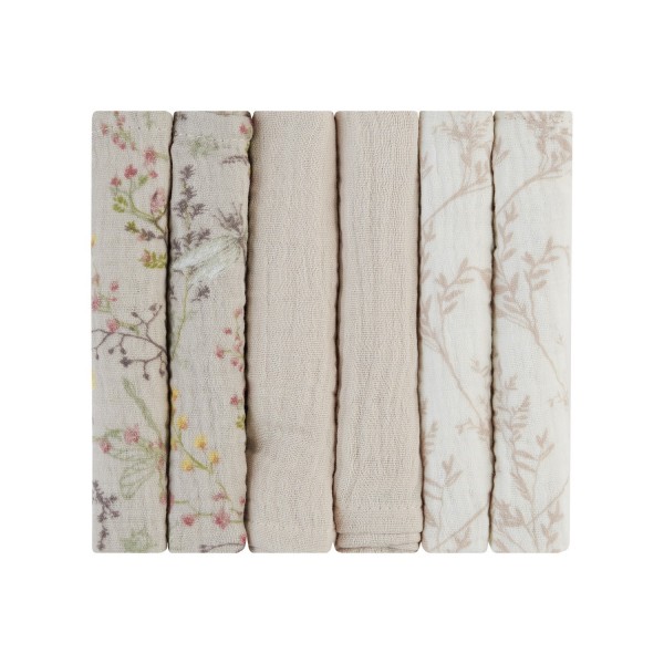 Kikka Boo Λαβέτες Ώμου από Μουσελίνα 6τμχ 30x30cm Secret Garden Beige (31103010109) Kikka Boo Λαβέτες Ώμου από Μουσελίνα 6τμχ 30x30cm Secret Garden Beige (31103010109)