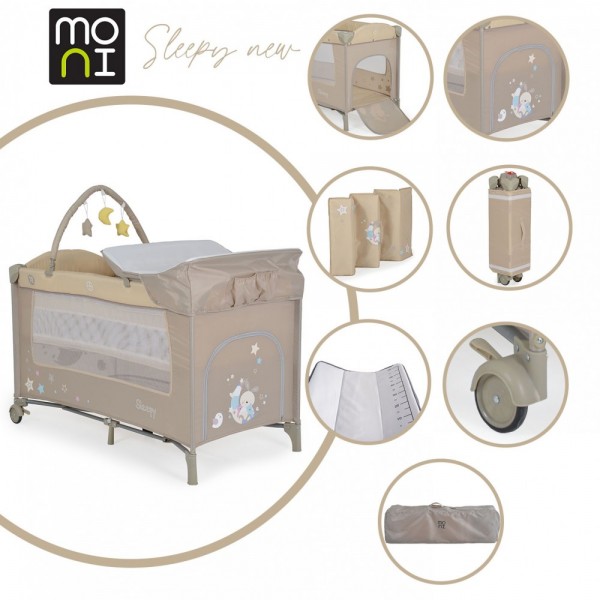 Cangaroo Παρκοκρέβατο Sleepy Beige New 2 επιπέδων (3800146248581)  Cangaroo Παρκοκρέβατο Sleepy Beige New 2 επιπέδων (3800146248581)