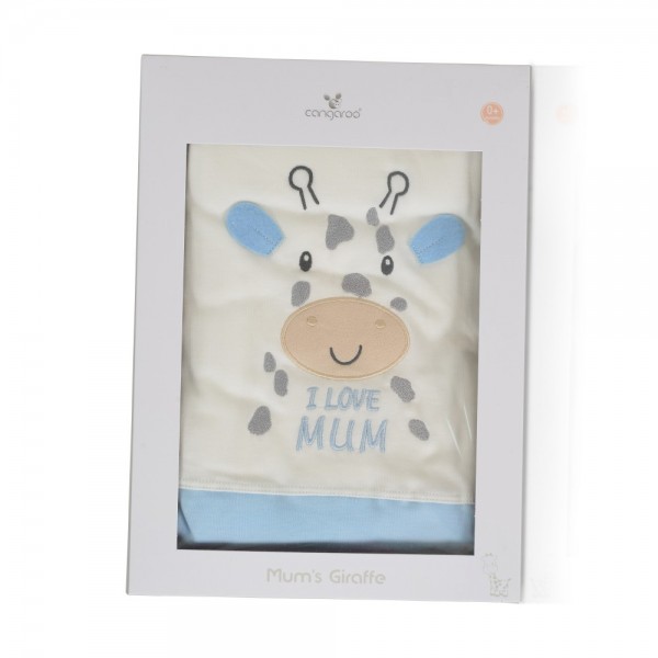 Cangaroo Κουβέρτα 90/100 cm Mum`s giraffe blue - 7689 (3800146271305) Cangaroo Κουβέρτα 90/100 cm Mum`s giraffe blue - 7689 (3800146271305)