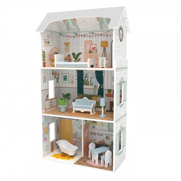 Moni Toys Ξύλινο Κουκλόσπιτο 8211 9 Επίπλων (3801005600793) Moni Toys Ξύλινο Κουκλόσπιτο 8211 9 Επίπλων (3801005600793)
