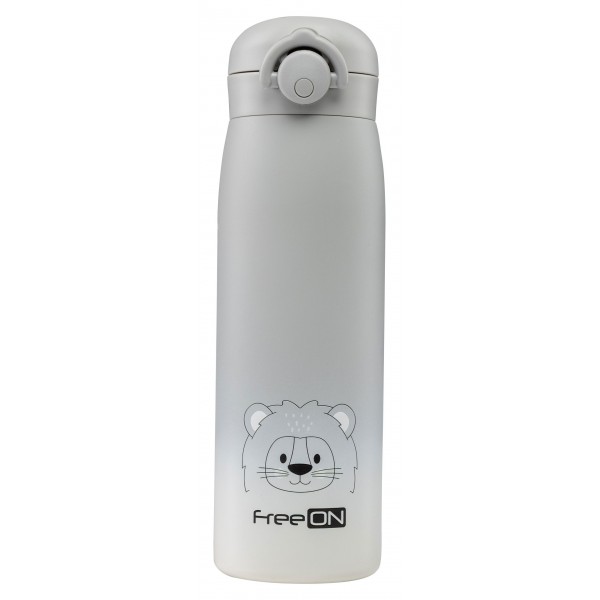 Freeon Παιδικό Παγούρι Θερμός 480ml Lion Grey (380715) Freeon Παιδικό Παγούρι Θερμός 480ml Lion Grey (380715)