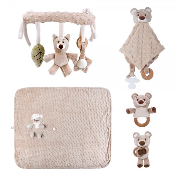 Bebestars Σετ Δώρου 5τμχ Teddy Bear Nature (60-102)