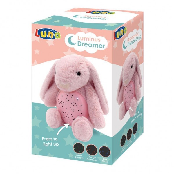 Luna Toys βρεφικός λούτρινος Φωτεινός Ονειρούλης Κουνελάκι (621782) Luna Toys βρεφικός λούτρινος Φωτεινός Ονειρούλης Κουνελάκι (621782)
