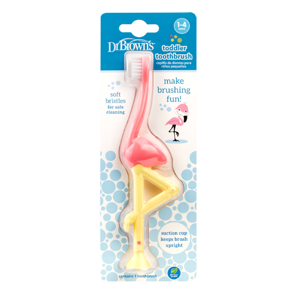 Dr. Brown's Toothbrush Βρεφική Οδοντόβουρτσα ροζ φλαμίνγκο 1-4 ετών (HG058) Dr. Brown's Toothbrush Βρεφική Οδοντόβουρτσα ροζ φλαμίνγκο 1-4 ετών (HG058)