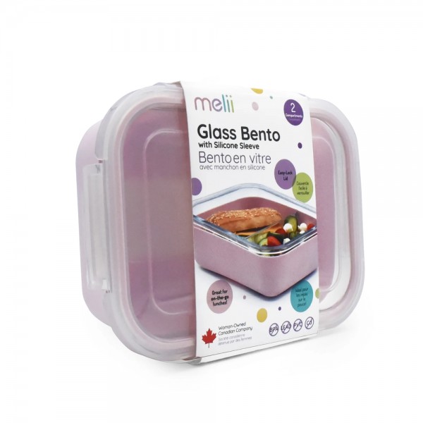 Melii – Glass Bento με θήκη σιλικόνης (740ml) – pink (MEL16960) Melii – Glass Bento με θήκη σιλικόνης (740ml) – pink (MEL16960)
