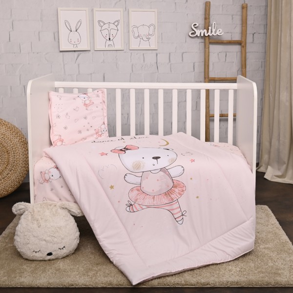Lorelli Σετ Προίκα Μωρού Cosy 3 τμχ Ranforce Pink Ballarina Bear (10420015101) Lorelli Σετ Προίκα Μωρού Cosy 3 τμχ Ranforce Pink Ballarina Bear (10420015101)