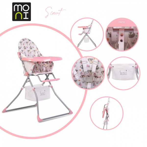 Cangaroo Καρεκλάκι Φαγητού Scaut Pink (3801005150625) Cangaroo Καρεκλάκι Φαγητού Scaut Pink (3801005150625)
