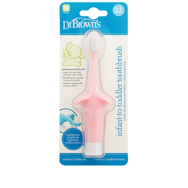 Dr. Brown's Toothbrush Βρεφική Οδοντόβουρτσα Ελεφαντάκι 0-3 ετών-Ροζ (HG013) Dr. Brown's Toothbrush Βρεφική Οδοντόβουρτσα Ελεφαντάκι 0-3 ετών-Ροζ (HG013)