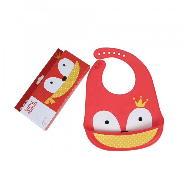 Babywise Σαλιάρα Σιλικόνης Cute Animals Red Bear (SLB022) Babywise Σαλιάρα Σιλικόνης Cute Animals Red Bear (SLB022)