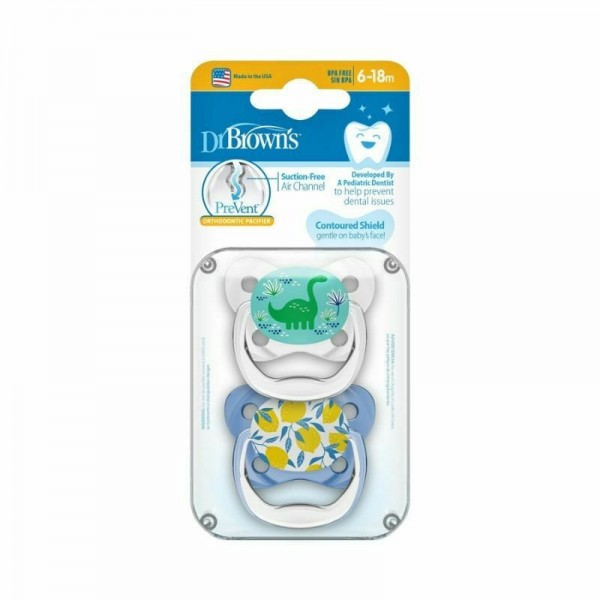 Dr. Brown's PreVent Ορθοδοντική Σιλικόνης 6-18m 2τμχ Μπλε New (PV22402) Dr. Brown's PreVent Ορθοδοντική Σιλικόνης 6-18m 2τμχ Μπλε New (PV22402)