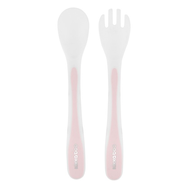 Kikka Boo Spoon And Fork Set PP Pink (31302040099) Kikka Boo Spoon And Fork Set PP Pink (31302040099)