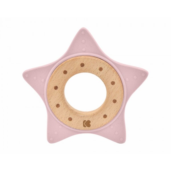 Kikka Boo Μασητικό Σιλικόνης και Ξύλο Star Pink (31303020058) Kikka Boo Μασητικό Σιλικόνης και Ξύλο Star Pink (31303020058)