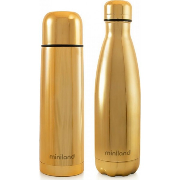 Miniland Θερμός Υγρών  2 τεμαχίων My Baby & Me Gold 500ml (ML89259) Miniland Θερμός Υγρών  2 τεμαχίων My Baby & Me Gold 500ml (ML89259)