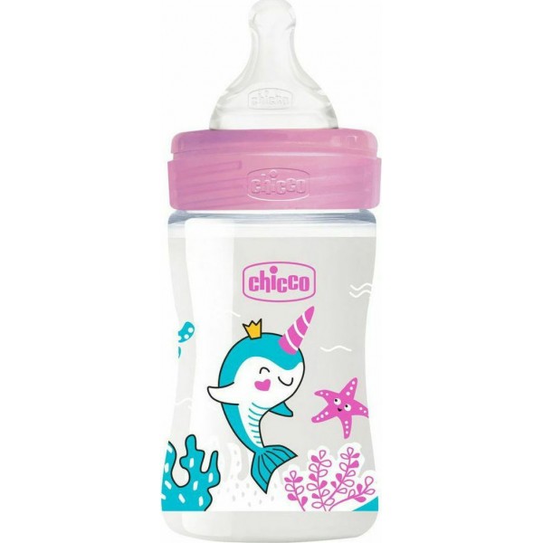 Chicco Well Being, Πλαστικό Μπιμπερό Θηλή Σιλικόνης 0m+ Ροζ 150ml (A60-28611-10) Chicco Well Being, Πλαστικό Μπιμπερό Θηλή Σιλικόνης 0m+ Ροζ 150ml (A60-28611-10)