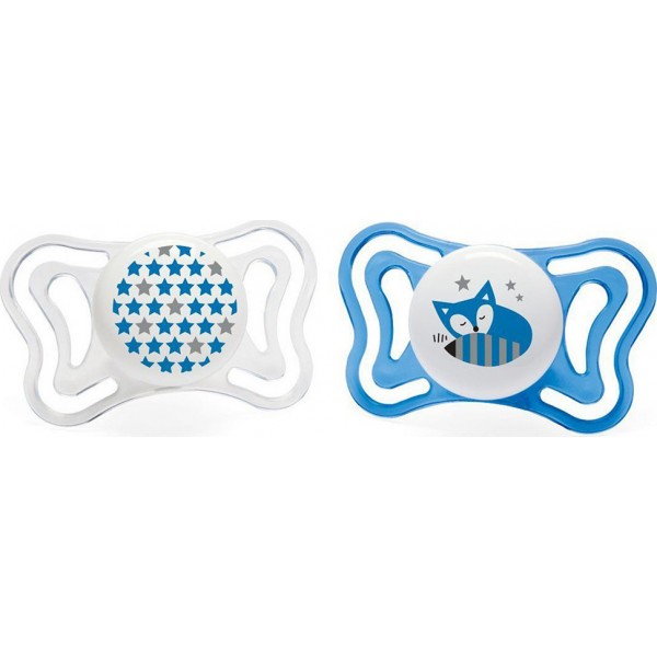 Chicco PhysioForma Light Σιλικόνης Blue/White Fox/Stars 6-16m 2τμχ (C20-71033-21) Chicco PhysioForma Light Σιλικόνης Blue/White Fox/Stars 6-16m 2τμχ (C20-71033-21)