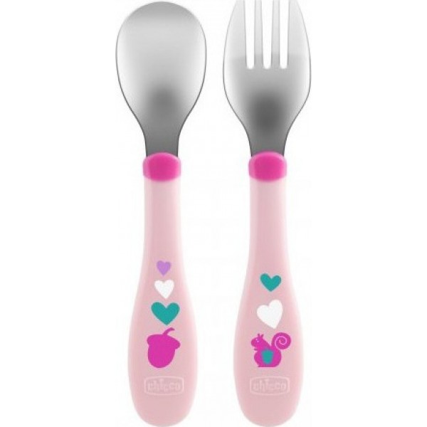 Chicco Βρεφικό Σετ με Πιρούνι από Μέταλλο Ροζ για 18+ μηνών 2τμχ (F05-16102-10) Chicco Βρεφικό Σετ με Πιρούνι από Μέταλλο Ροζ για 18+ μηνών 2τμχ (F05-16102-10)