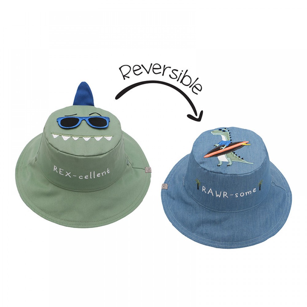 Flapjackkids Καπέλο Διπλής Όψης UPF 50+ Dino/Surf 6μηνών - 2 χρονών (FJKSH826) Flapjackkids Καπέλο Διπλής Όψης UPF 50+ Dino/Surf 6μηνών - 2 χρονών (FJKSH826)