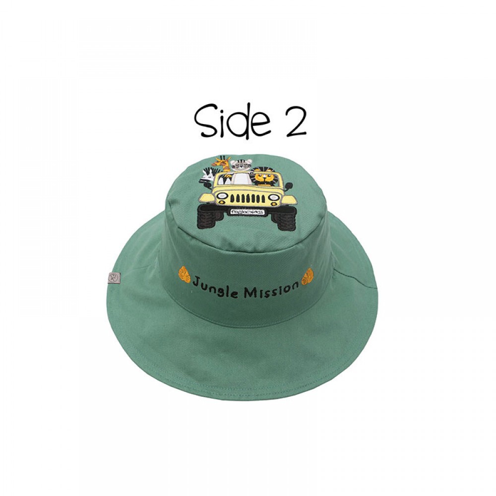Flapjackkids Καπέλο Διπλής Όψης UPF 50+ Tiger/Safari Truck (FJKSH829) Flapjackkids Καπέλο Διπλής Όψης UPF 50+ Tiger/Safari Truck (FJKSH829)