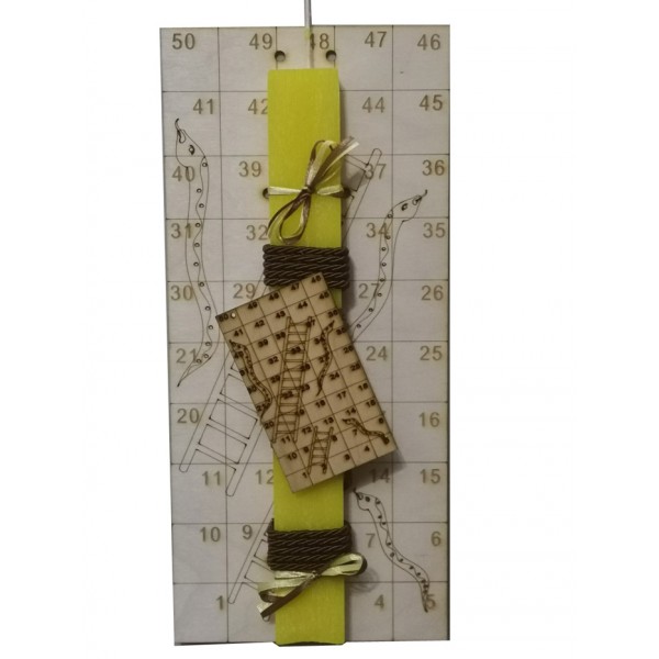 Χειροποίητη Αρωματική Λαμπάδα Με Ξύλινη Βάση Φιδάκη (2022014) Χειροποίητη Αρωματική Λαμπάδα Με Ξύλινη Βάση Φιδάκη (2022014)