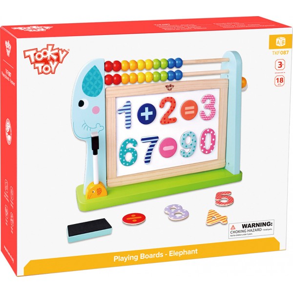 Tooky Toys Ξύλινος Μαυροπίνακας Διπλής Όψεως με Αριθμητική Elephant (TKF087) Tooky Toys Ξύλινος Μαυροπίνακας Διπλής Όψεως με Αριθμητική Elephant (TKF087)