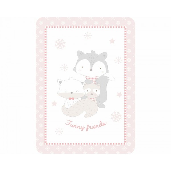 Kikka Boo Κουβέρτα Αγκαλιάς Fleece 110x140 cm Funny Friends Pink (31103020090) Kikka Boo Κουβέρτα Αγκαλιάς Fleece 110x140 cm Funny Friends Pink (31103020090)