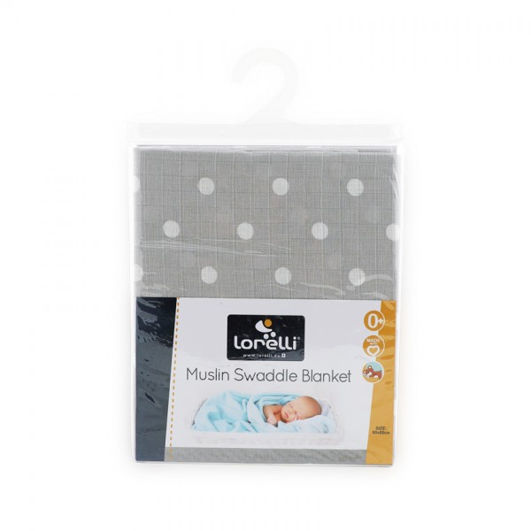 Lorelli Πάνα Αγκαλιάς Μουσελίνα Grey Dots (10340091909) Lorelli Πάνα Αγκαλιάς Μουσελίνα Grey Dots (10340091909)