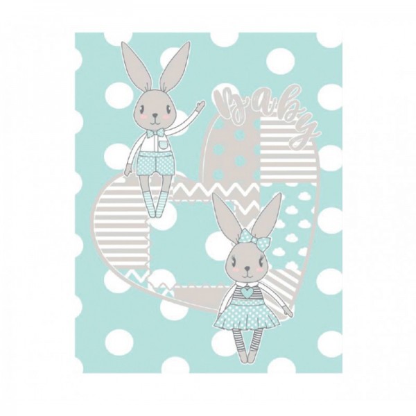 Kikka Boo Κουβέρτα Κούνιας Rabbits 110x140cm Blue (31103020057) Kikka Boo Κουβέρτα Κούνιας Rabbits 110x140cm Blue (31103020057)
